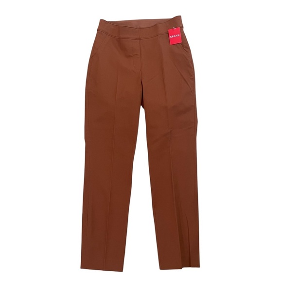 SPANX On the Go Ankle Slim Straight Stretch Pull-on Pants Bronze Glow Size Small - Picture 1 of 8